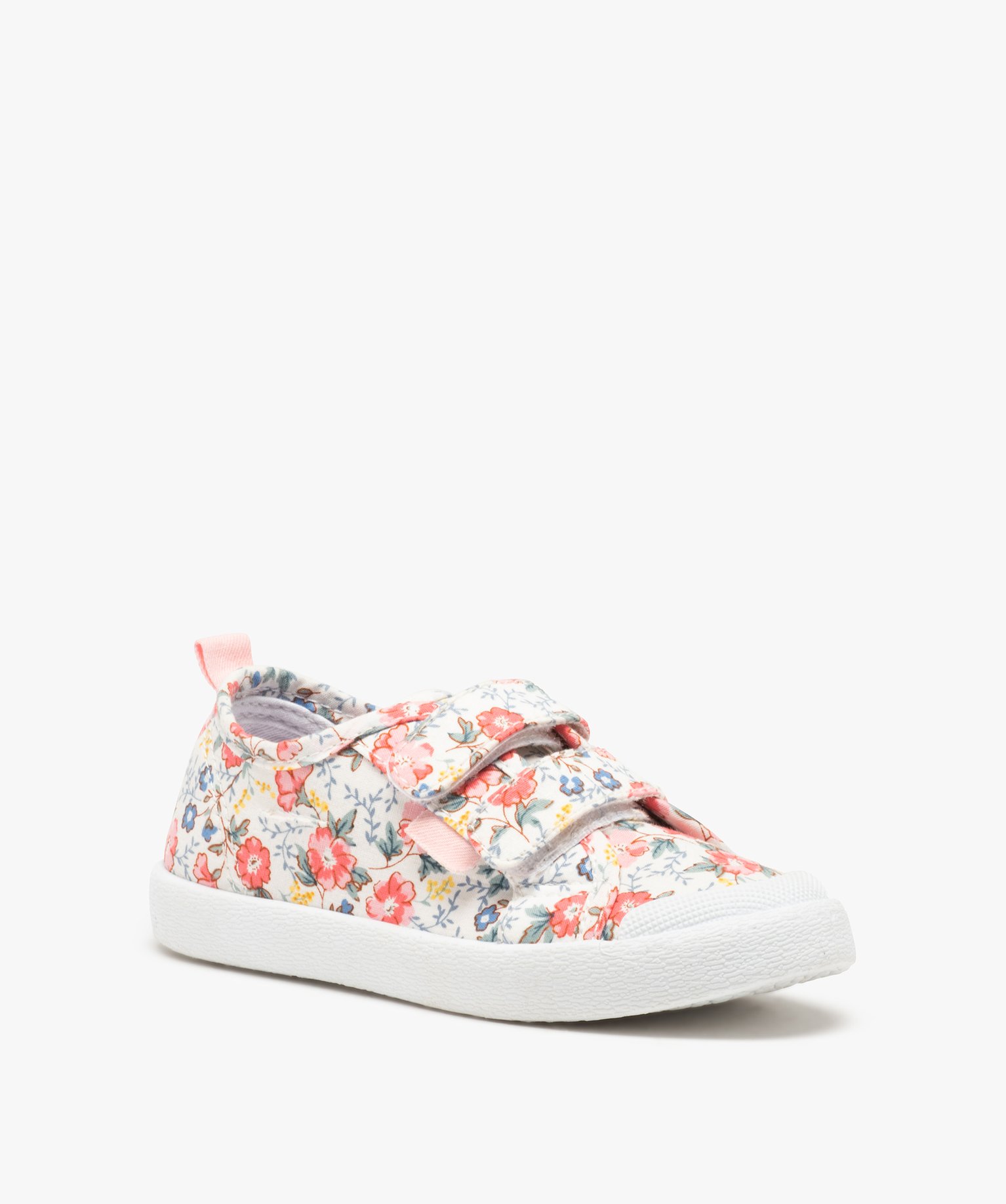 Baskets fille en toile à scratch et bout renforcé vert | GEMO