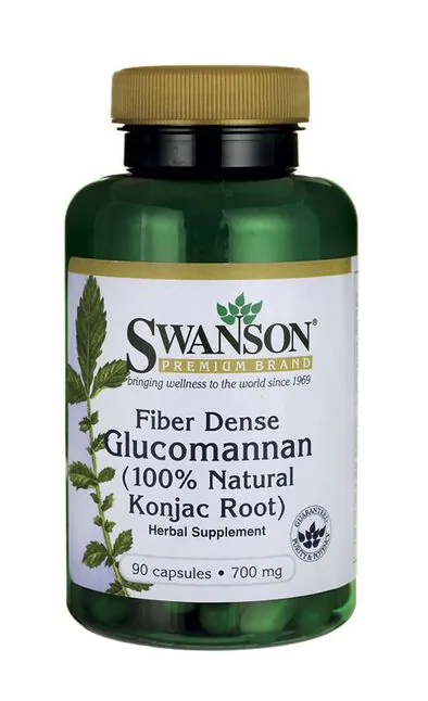 Κάψουλες συμπληρώματος φυτικών ινών Swanson Glucomannan
