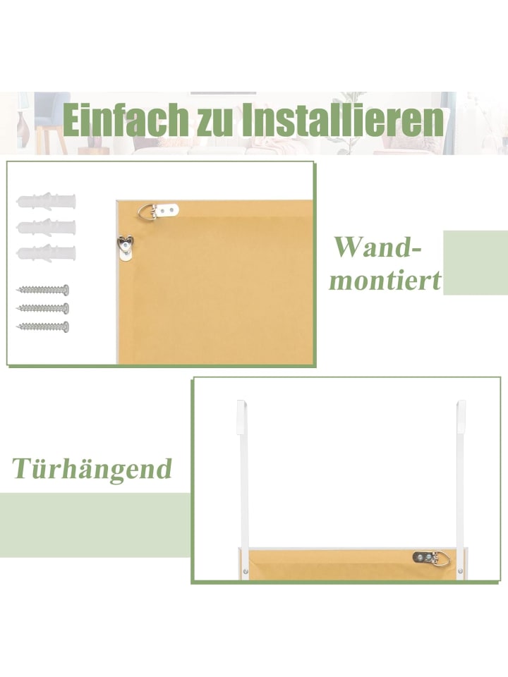 COSTWAY Ganzkörperspiegel 33x120cm in Weiß günstig kaufen onesize