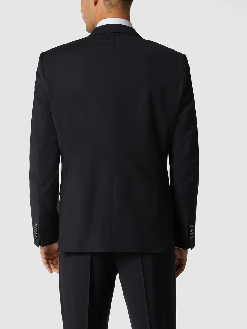 Slim Fit 2-Knopf-Sakko aus Schurwollmischung in schwarz