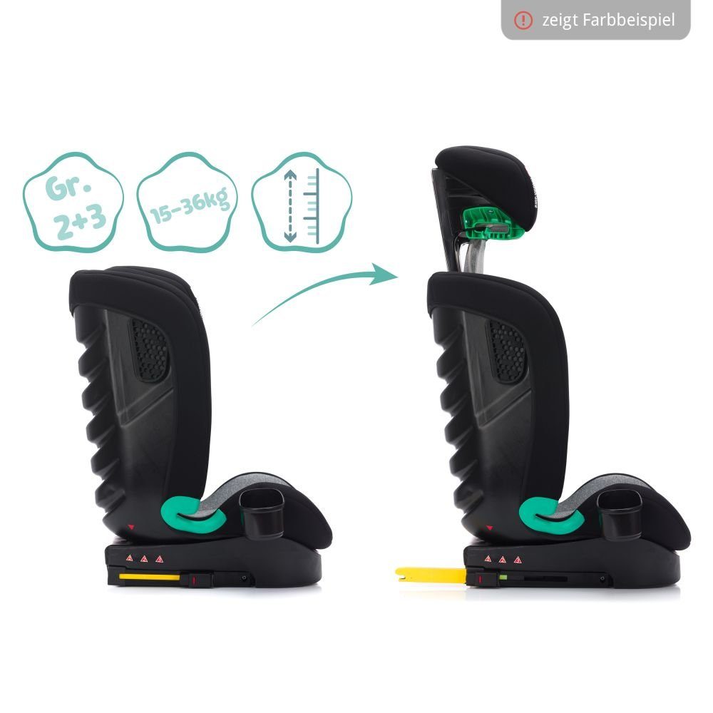 Fillikid Autokindersitz Elli Pro i-Size - Grau, bis: 36 kg, Kinder Autositz ab 3 Jahre - 12 Jahre (100 cm - 150 cm) mit Isofix
