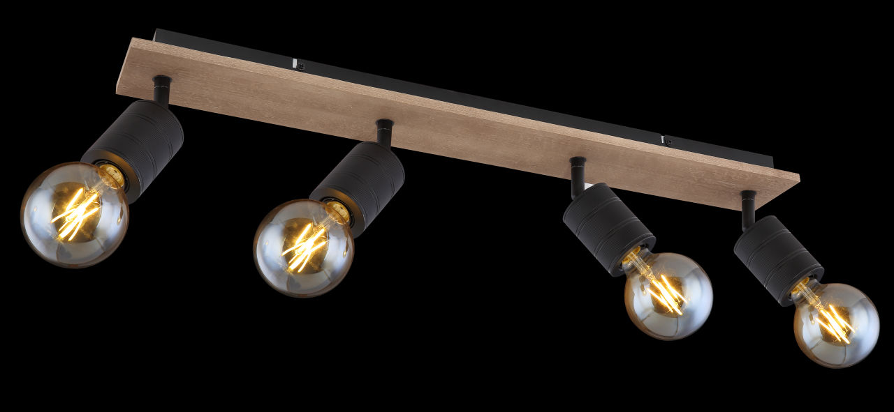 Globo Lighting - JOSELLA - Strahler Holz dunkelbraun, 4x E27