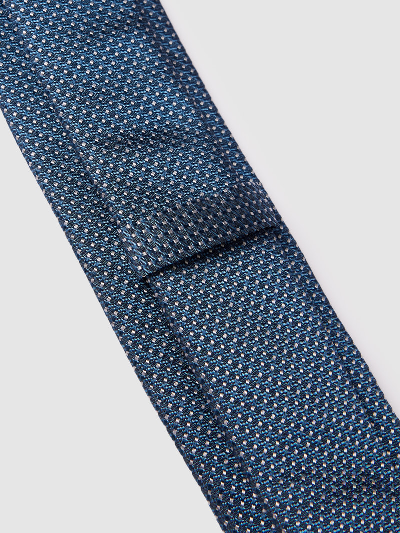 Krawatte mit Allover-Muster in marineblau