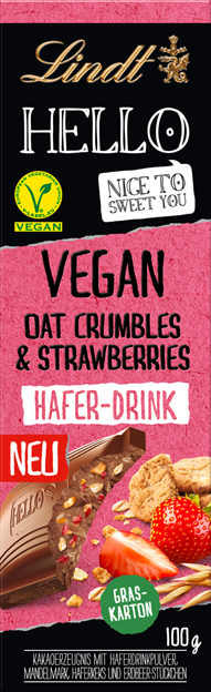 Lindt HELLO Oat Crumbles Strawberries vegan