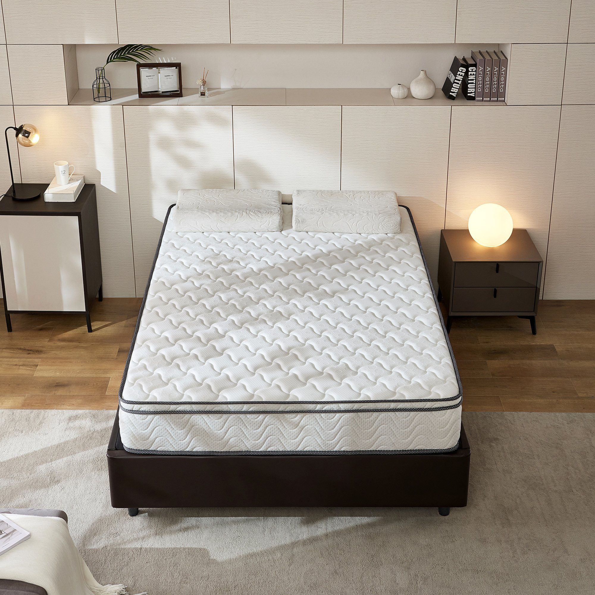 Taschenfederkernmatratze Arensberger Taschen Federkernmatratze mit integriertem Topper VIKTORIA, Arensberger, 25 cm hoch, (90 x 200cm), Höhe 25cm, Taschenfederkernmatratze mit Kaltschaum