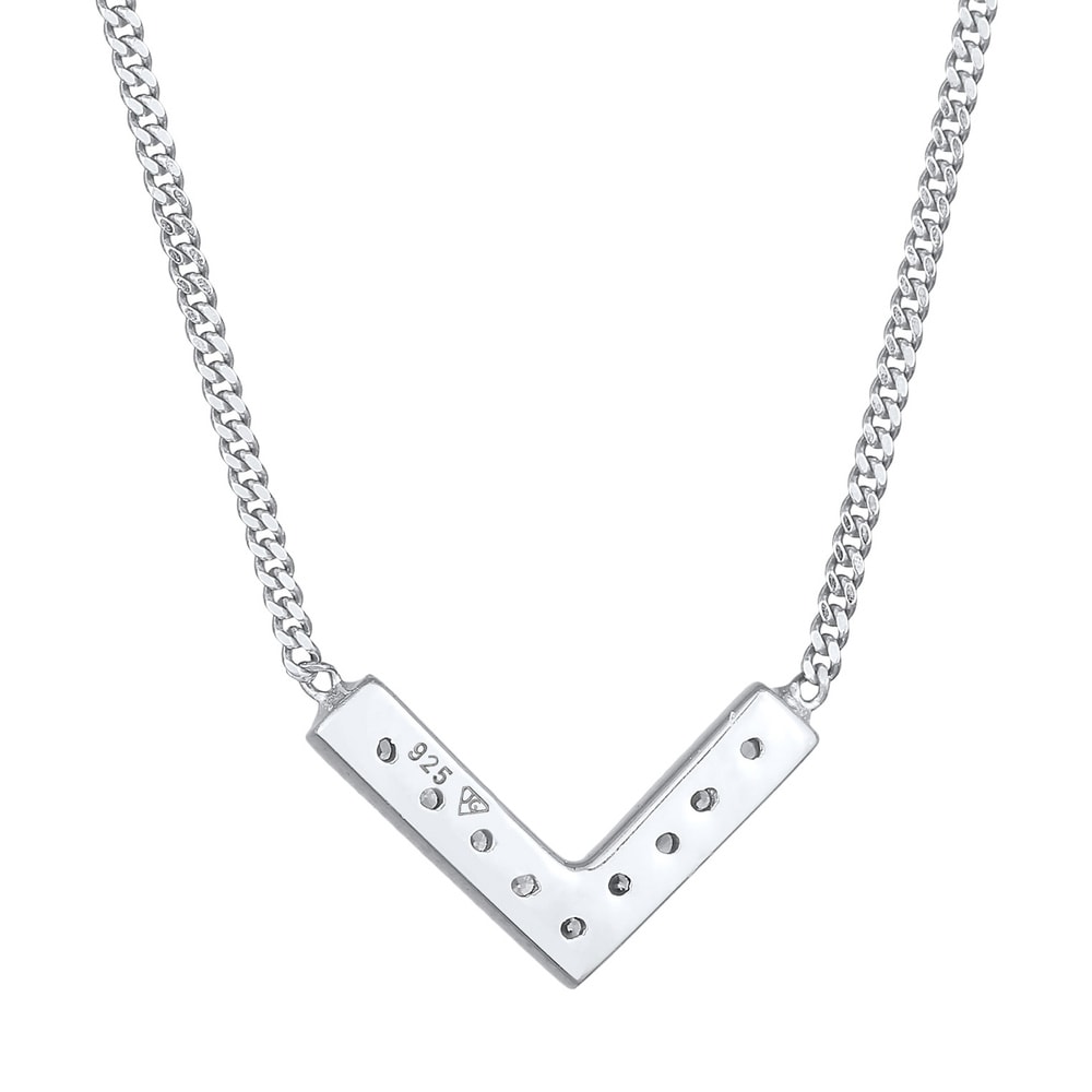 Elli Elli Collier Femmes Forme de V Étincelant Élégant avec Cristaux de Zirconium en a collier