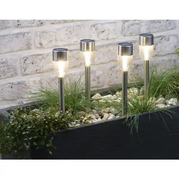 Solar-Gartenleuchten, 4er-Set