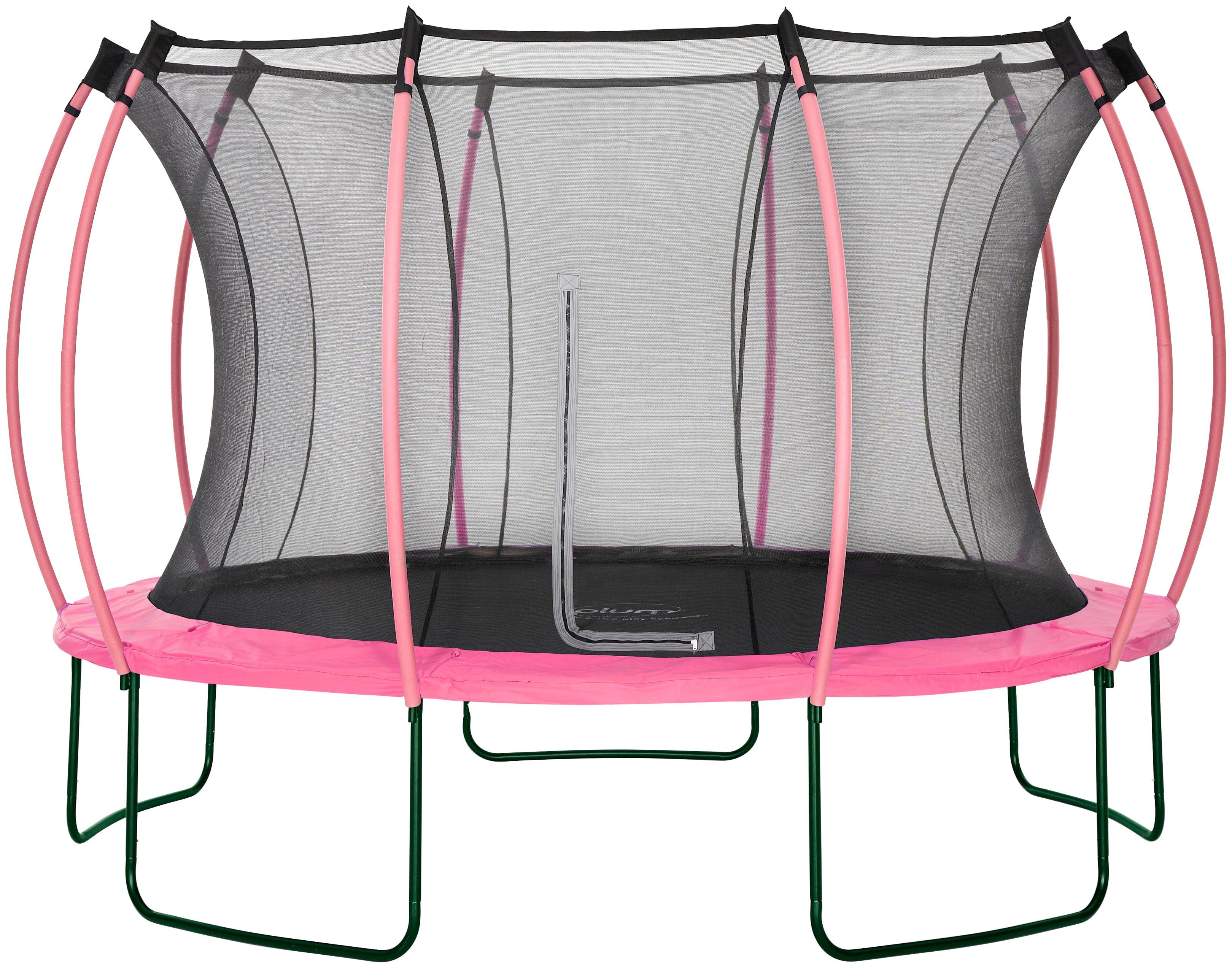 plum Gartentrampolin Springsafe Trampolin Colours, 366 cm mit Sicherheitsnetz