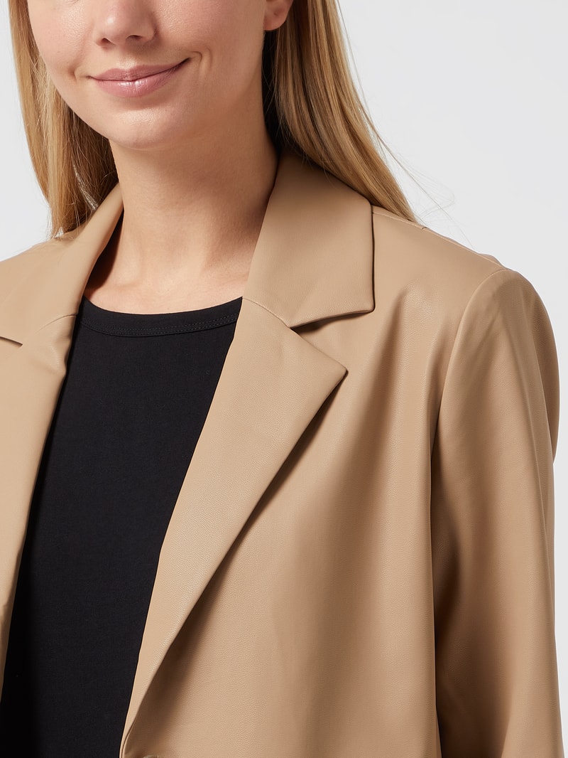 Blazer in Leder-Optik  in camel