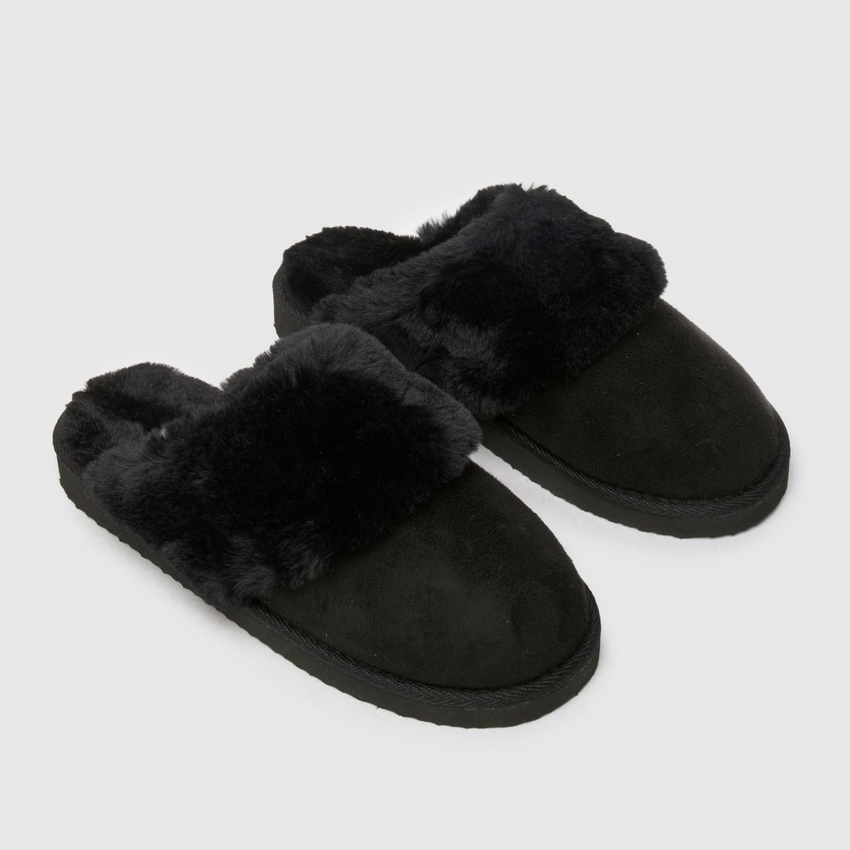 Schuh – Hadley – Svarta tofflor med mulemönster