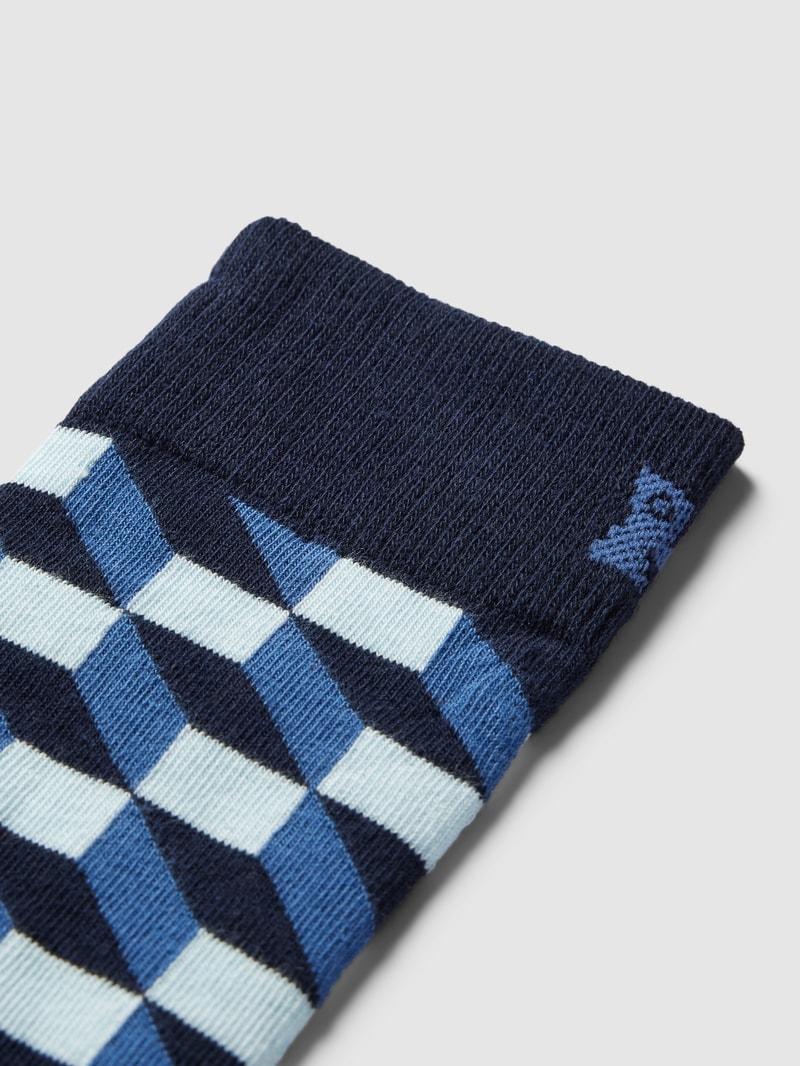 Socken mit Allover-Muster Modell 'Filled Optic' in hellblau