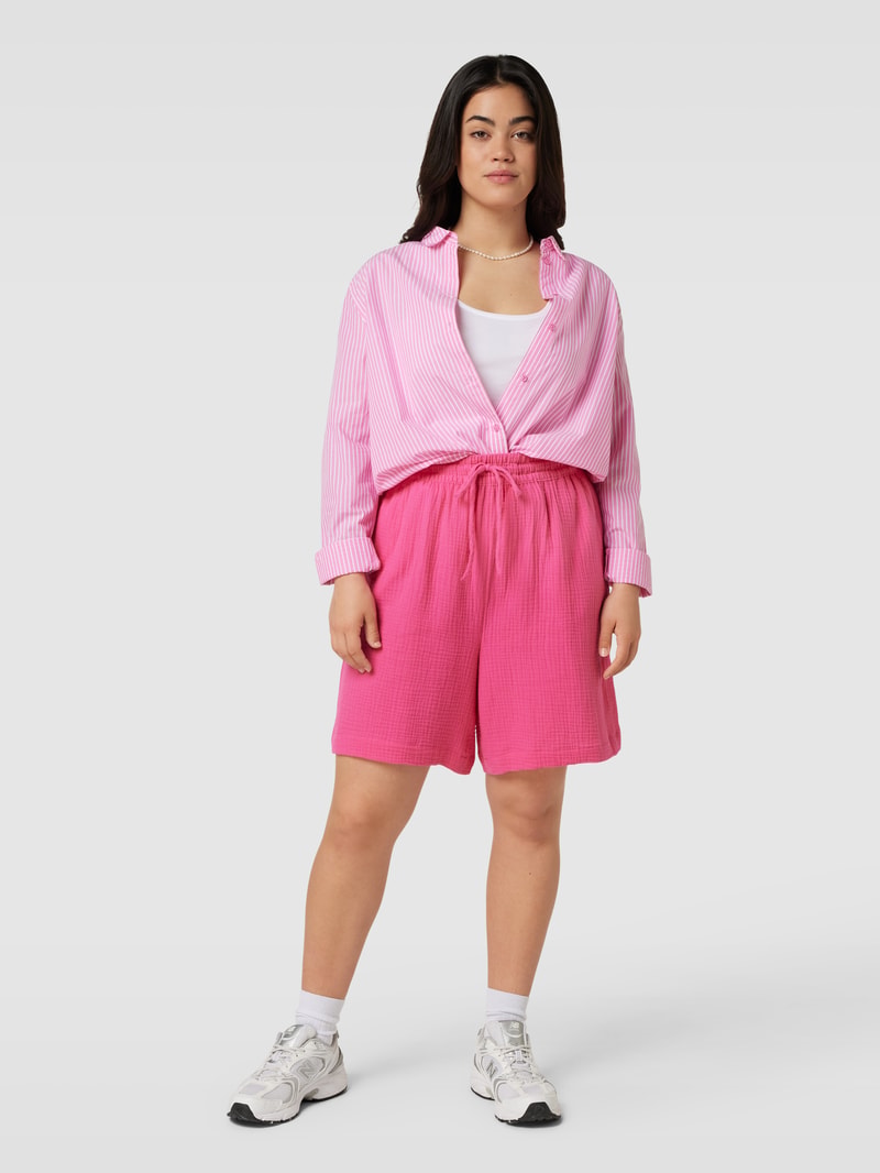 PLUS SIZE Shorts mit Tunnelzug Modell 'CARTHEIS' in pink