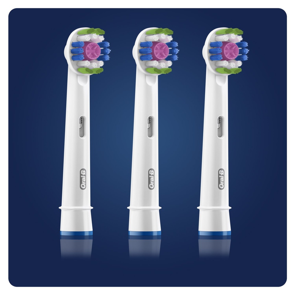 oral-b Oral-B 3D White Brossette Avec CleanMaximiser, 3 Brossettes De Rechange