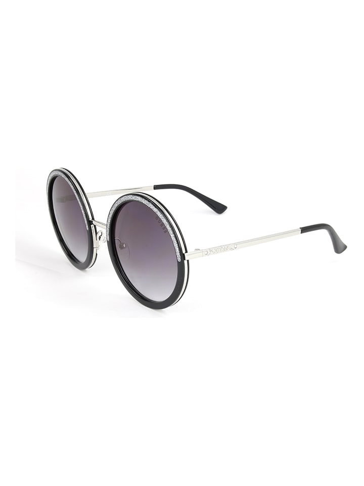 Guess Damen-Sonnenbrille in Schwarz-Silber/ Schwarz günstig kaufen 57