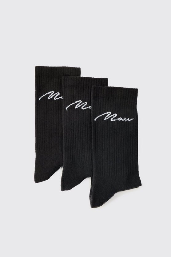 3er-Pack Man Signature Sportsocken