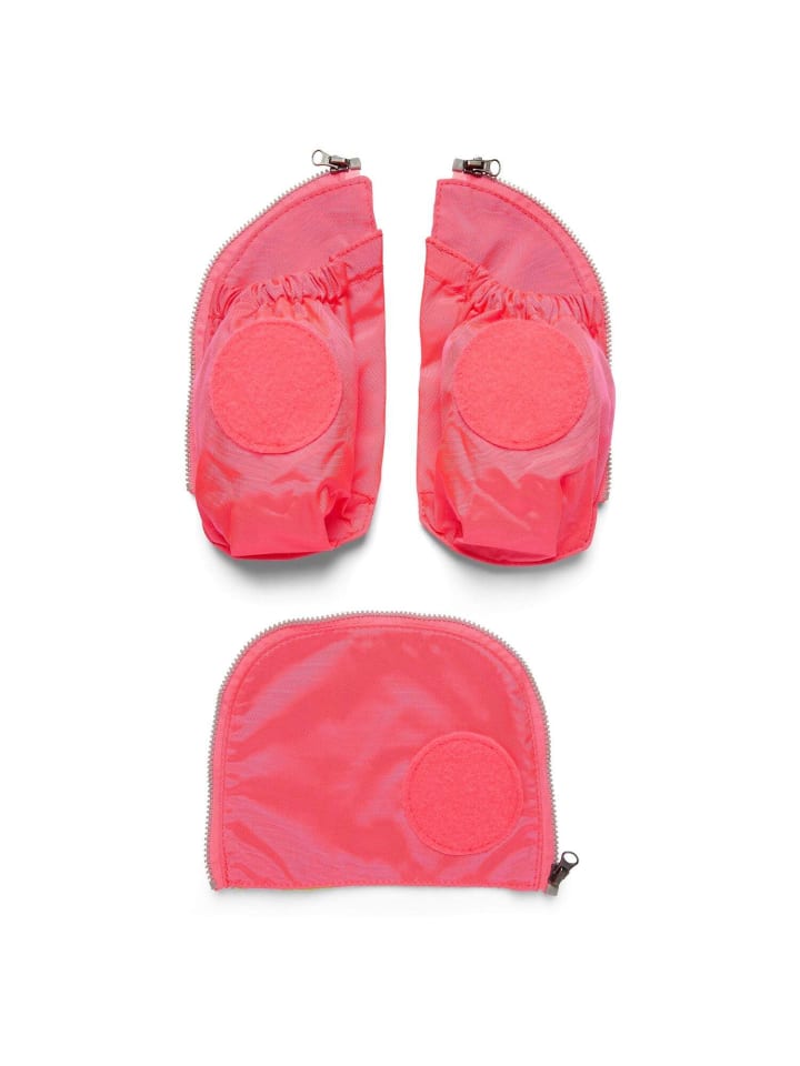 Ergobag Zubehör Pack/Cubo/Cubo Light/Wide Fluo - Seitentaschen Zip-Set 3tlg. (gelb) in pink günstig kaufen onesize