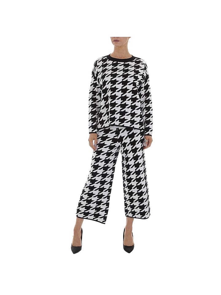 Ital-Design Jumpsuit & Zweiteiler in Weiß und Schwarz günstig kaufen L