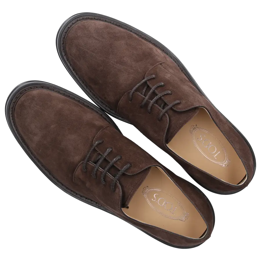 Tod's - Businessschuhe Derby M61K00 Veloursleder - braun