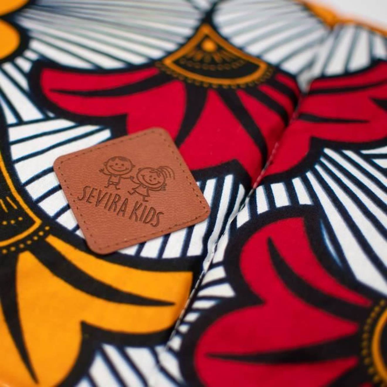 Grande couverture en coton, Wax Fleurs de mariage Rouge TU rouge