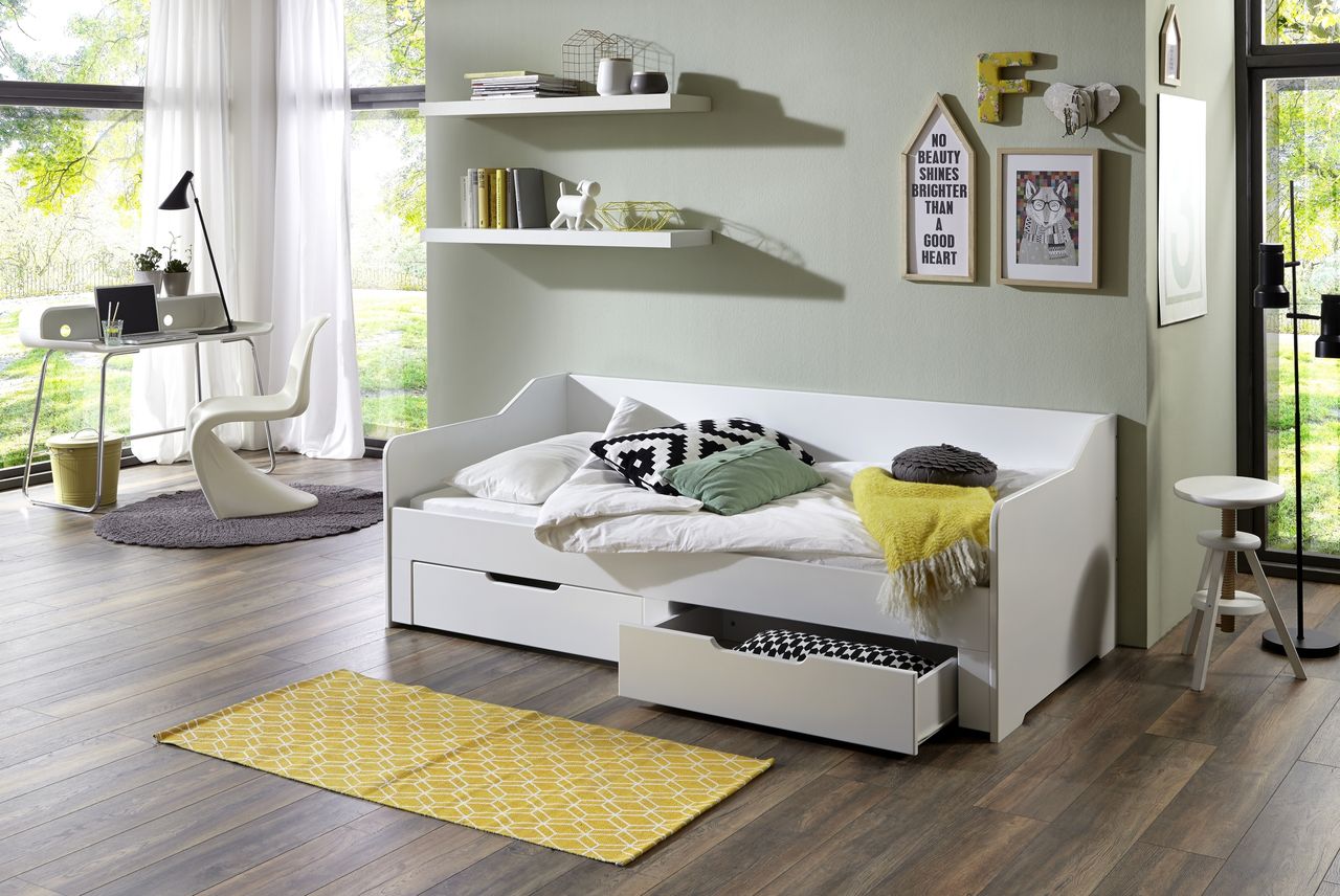 Relita Funktionsbett Anna 90x 200 auf 180 x 200 cm Liegefläche ausziehbar u. 2 Schubladen