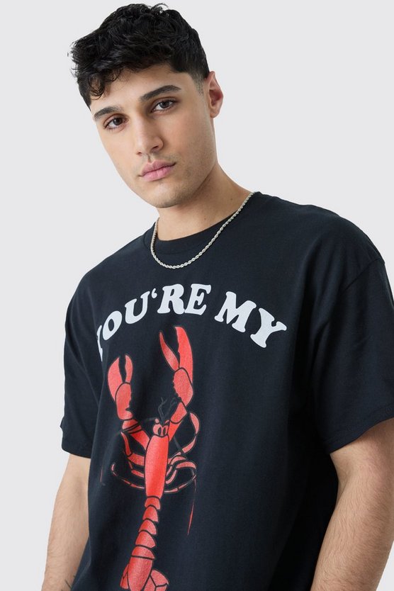 Oversize T-Shirt mit lizenziertem Friends Lobster Print