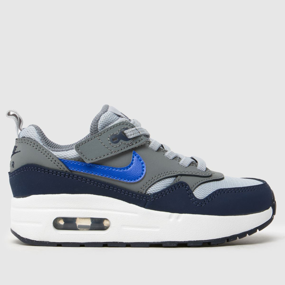Nike grå multifärgade Air Max 1 easyon pojkar junior träningsskor