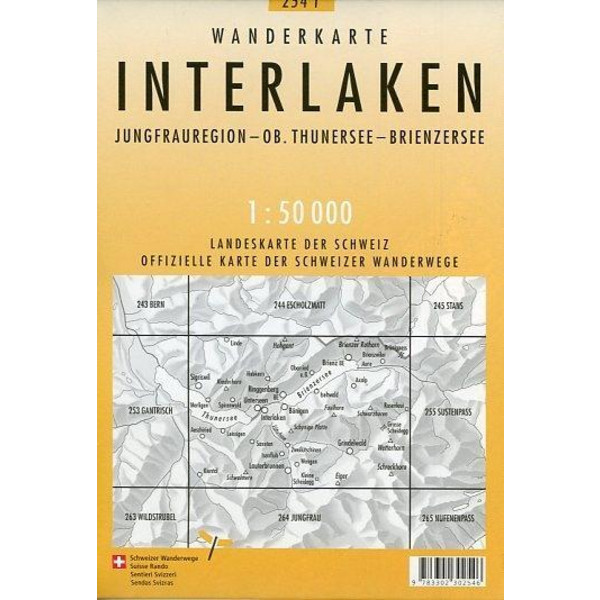 Swisstopo 1 : 50 000 Interlaken - Wanderkarte