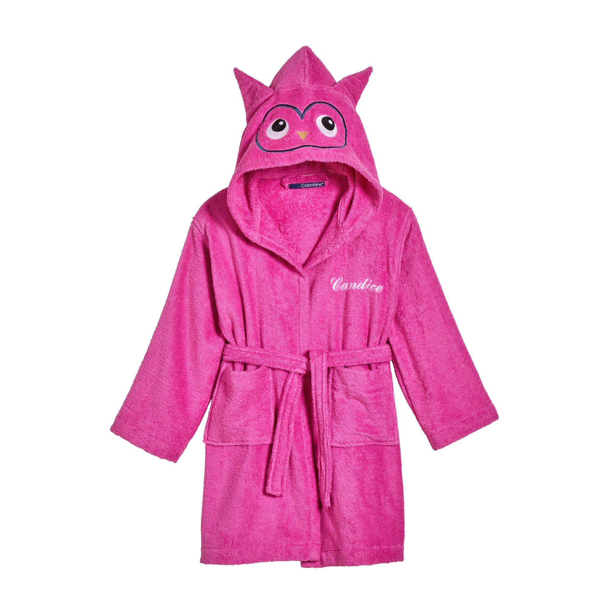 Peignoir de bain personnalisable à capuche chouette