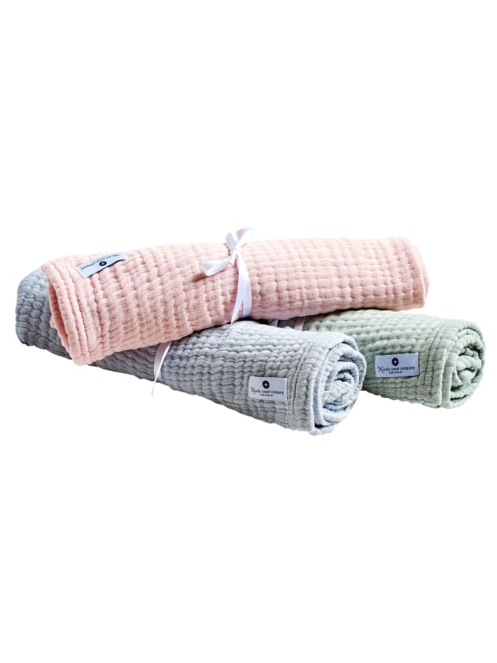 nordic coast company  Babydecke 4 in 1 groß in Rosa - 90 x 120 cm  günstig kaufen onesize