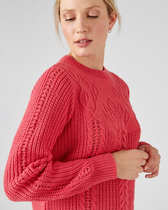 Pull jeu de maille et torsades