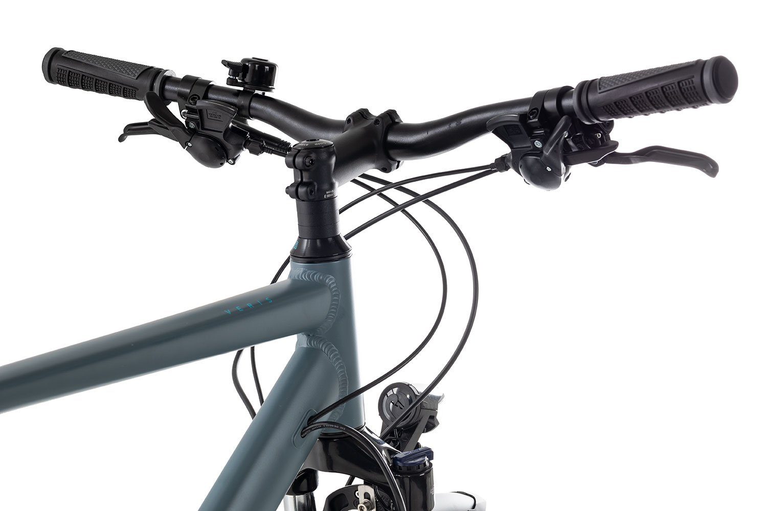 Axess Crossrad VERIS STREET 2022, 27 Gang Shimano Alivio RD-M3100-9 Schaltwerk, Kettenschaltung, Crossbike schwarz/grau