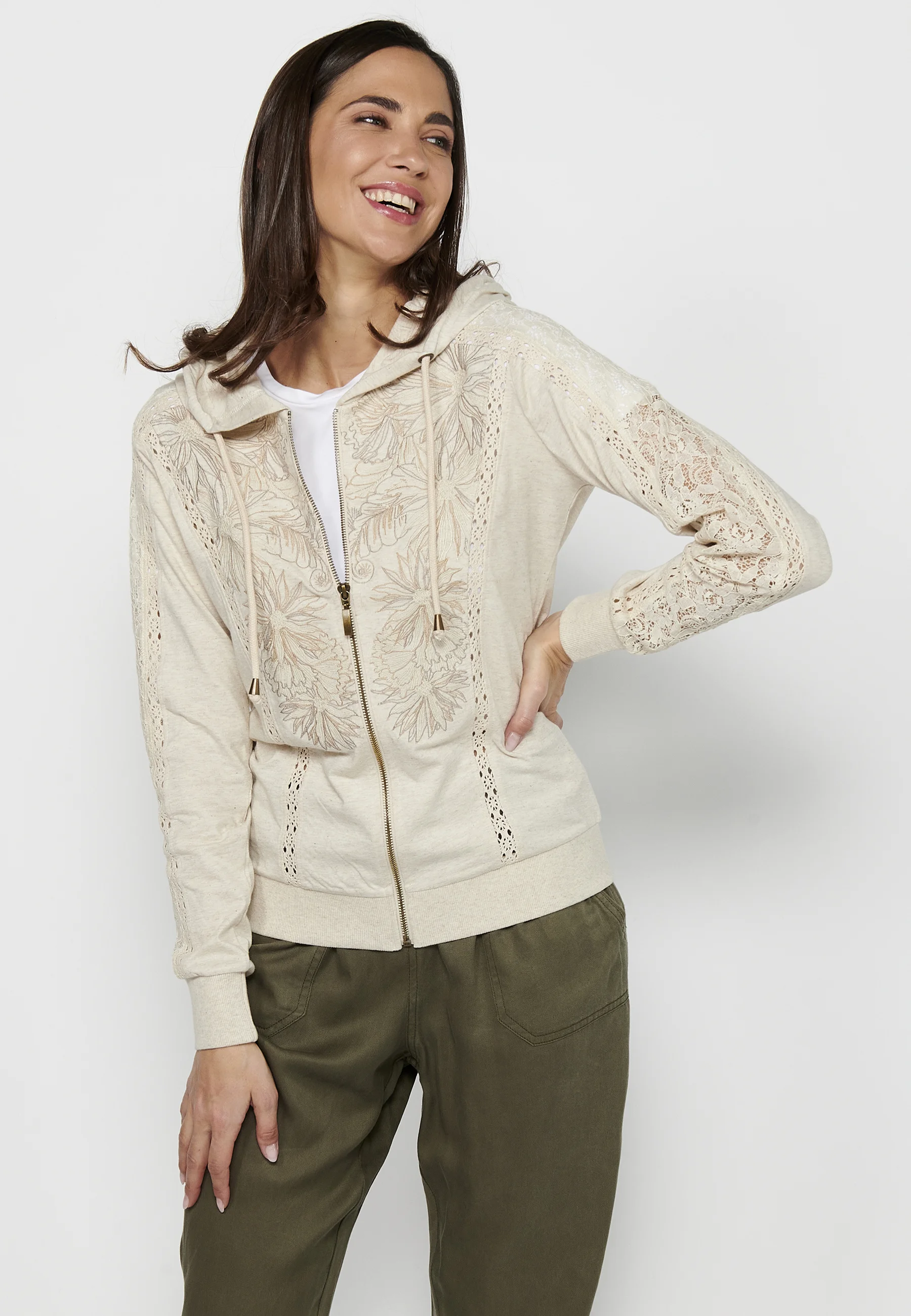 Sudadera con capucha y cremallera Koroshi