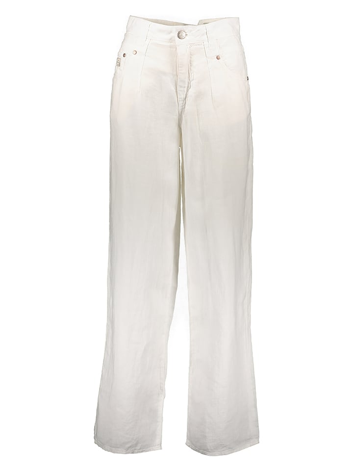 Herrlicher Leinen-Hose in Weiß günstig kaufen