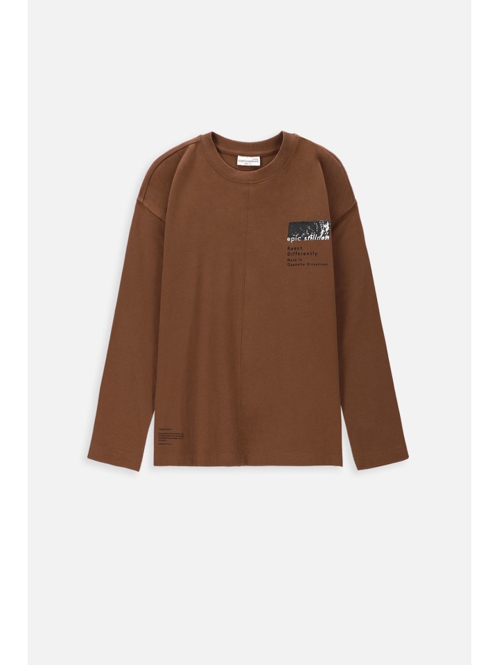 Coccodrillo Langärmeliges T-shirt in braun günstig kaufen