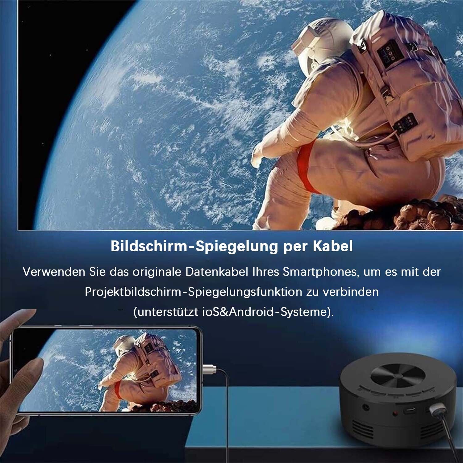 Yoyaxi Mini-Projektor LED HD 1080P Heimkino Tragbares Heimkino Portabler Projektor (Klein und tragbar, geringe Größe, leicht zu transportieren)
