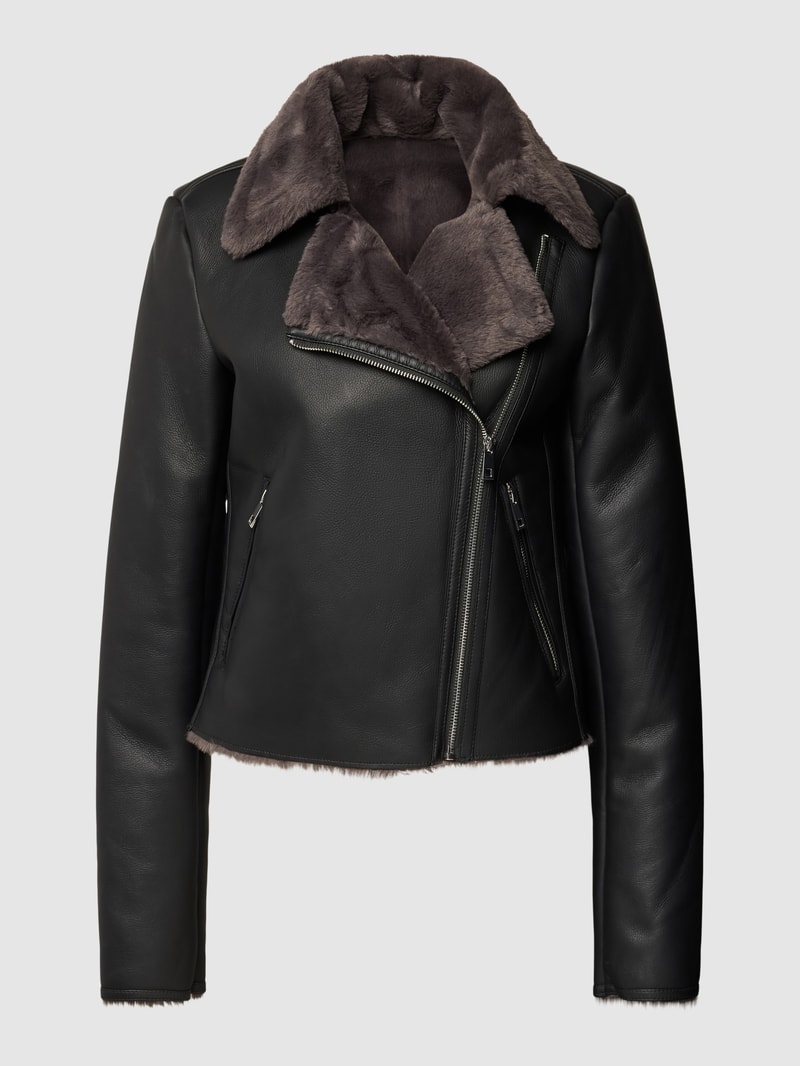 Jacke in Leder-Optik Modell 'CADI' in schwarz