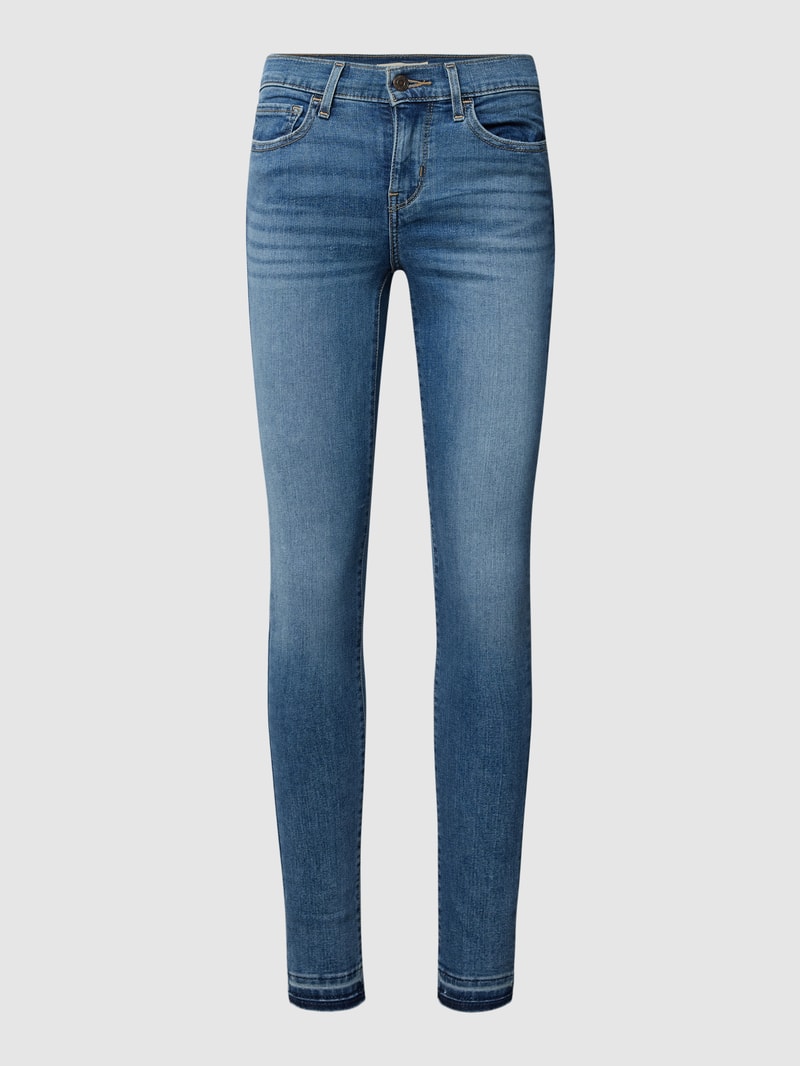 Jeans mit ausgefransten Beinabschlüssen Modell '710' in jeans