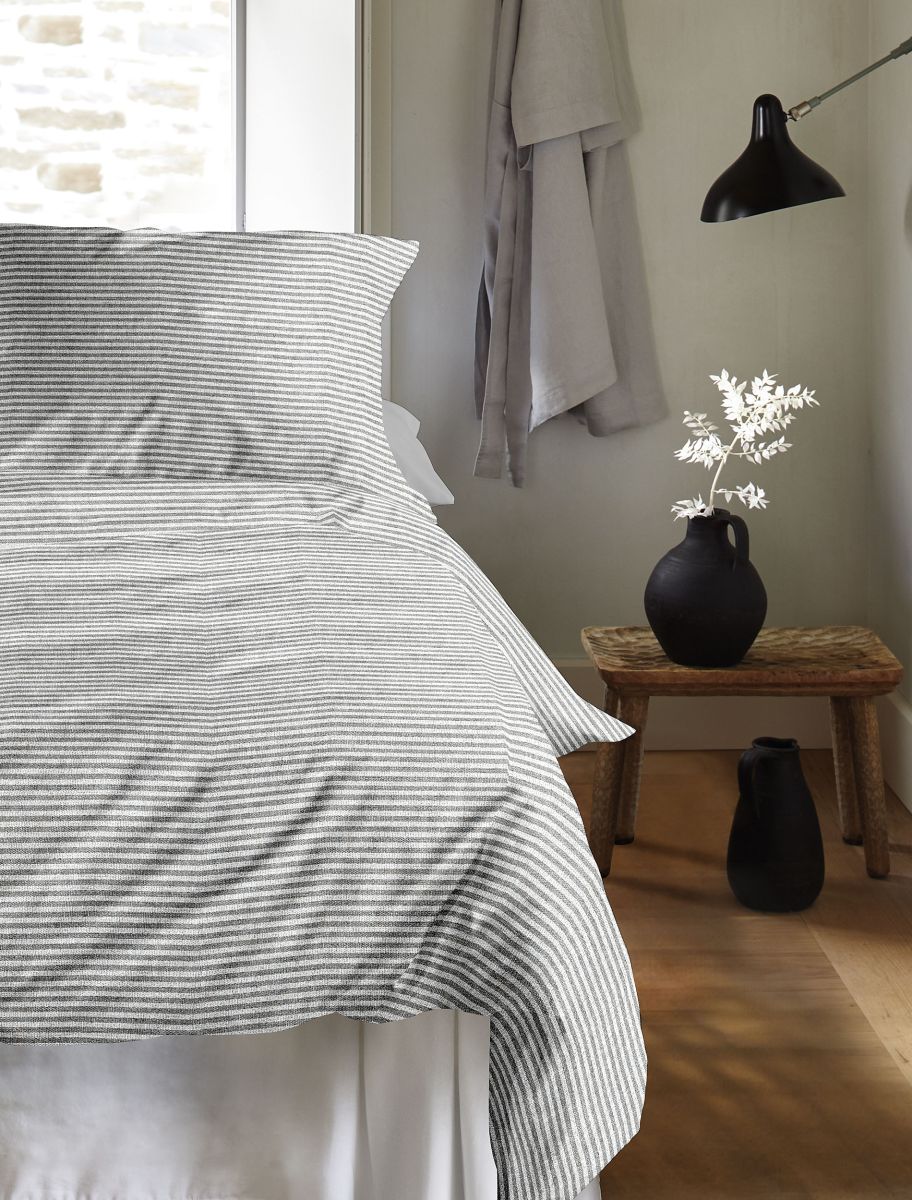 Flausch-Cotton-Garnitur-Set Zobel Silber 135 x 200 cm