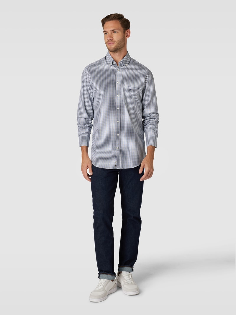 Regular Fit Freizeithemd mit Button-Down-Kragen in lindgrün