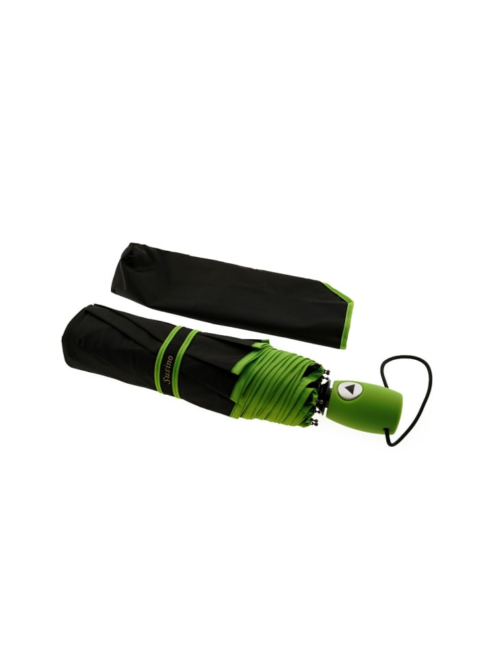 COFI 1453 Teleskop Taschenschirm mit Schutzhülle ergonomischer Gummigriff in Grün günstig kaufen onesize