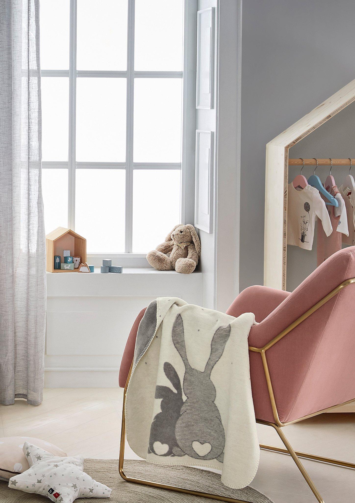 Jacquard-Babydecke mit Hasen  230.830.232.1182-800