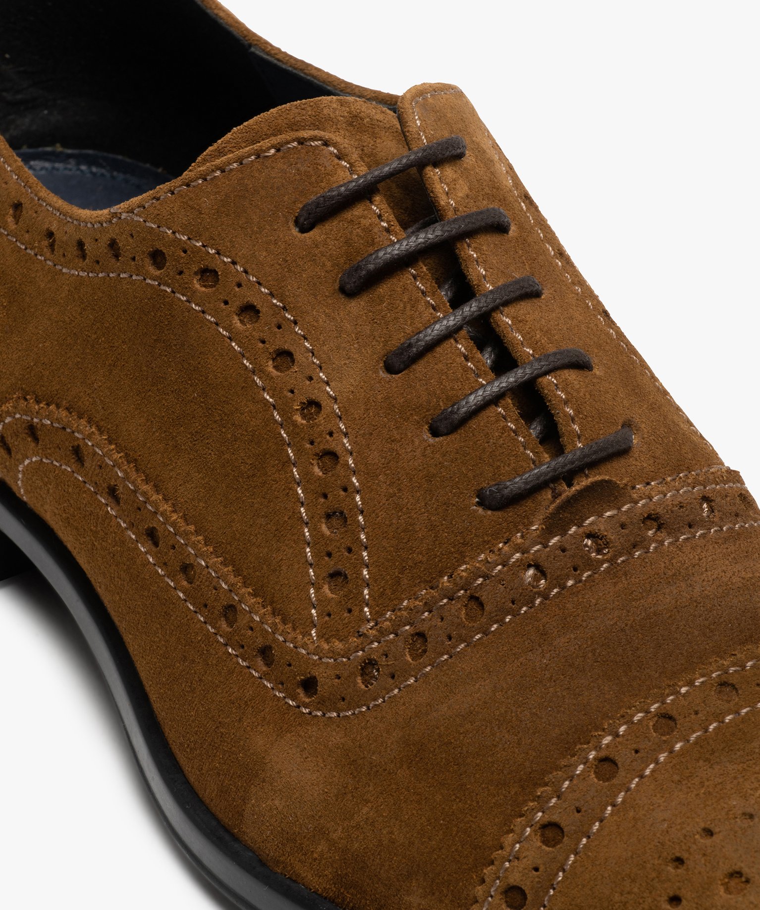 Derbies homme dessus cuir retourné et bout fleuri - Tanéo camel | GEMO