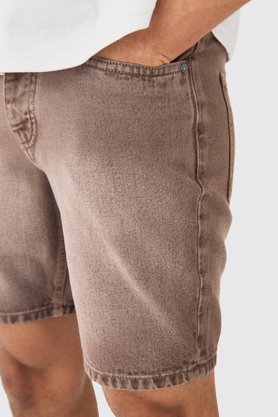 Gerade Jeansshorts mit Dirty-Waschung