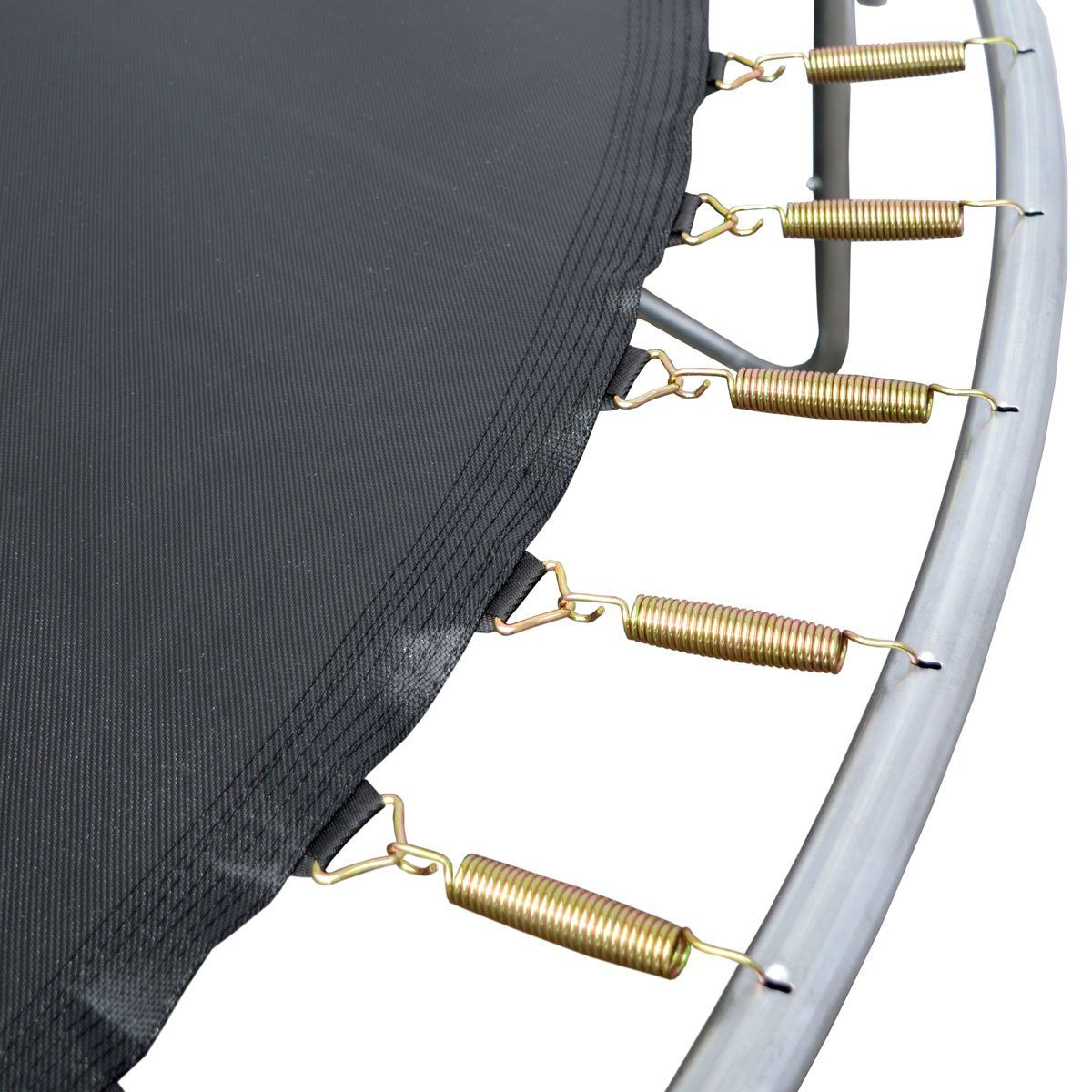 JAWINIO Gartentrampolin, Ø 244,00 cm, (1), Komplettset, Randabdeckung, Leiter, Sicherheitsnetz, Blau