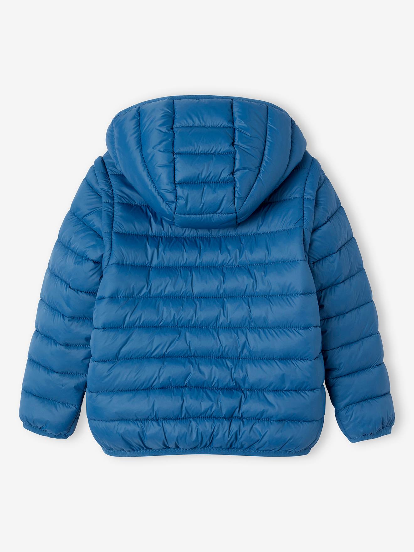 Vertbaudet Jungen Steppjacke mit abnehmbaren Ärmeln & Recycling-Polyester - petrol