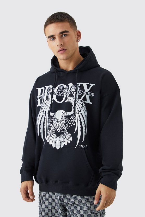 Oversize Hoodie mit Bronx Adler Print