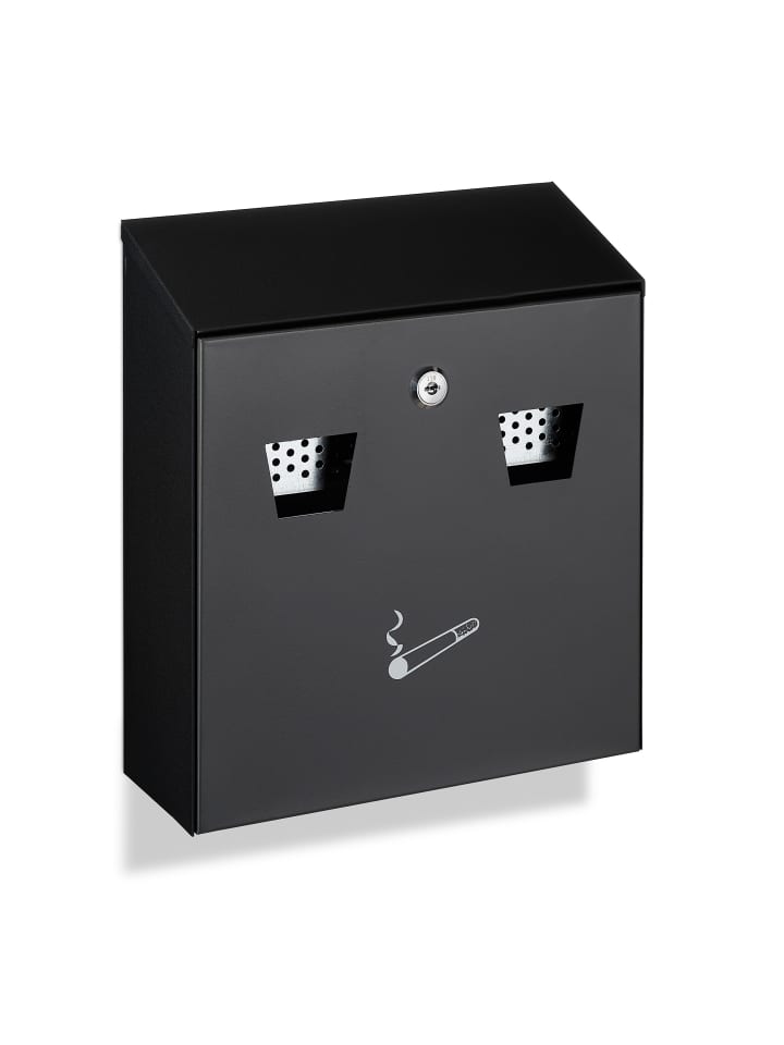 relaxdays Wandaschenbecher in Schwarz günstig kaufen onesize