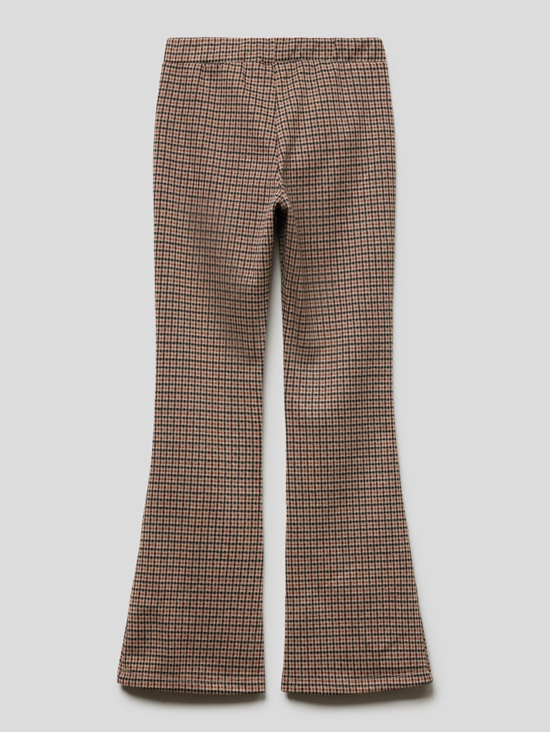 Leggings mit Karomuster in mittelbraun