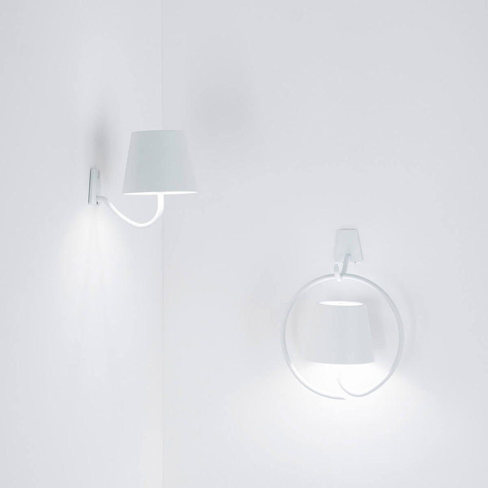 Zafferano LED Wandleuchte LED Akku Wandleuchte Poldina in Weiß 2,2W 188lm IP54, keine Angabe, Leuchtmittel enthalten: Ja, fest verbaut, LED, warmweiss, Wandleuchte, Wandlampe, Wandlicht
