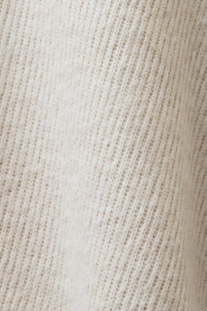 Hoodie aus weich aufgerautem Rippstrick
